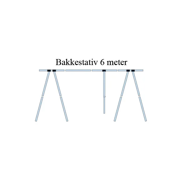 Bakkestativ aluminium 6m