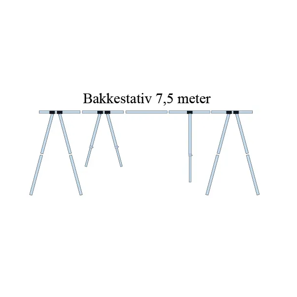 Bakkestativ aluminium 7,5m