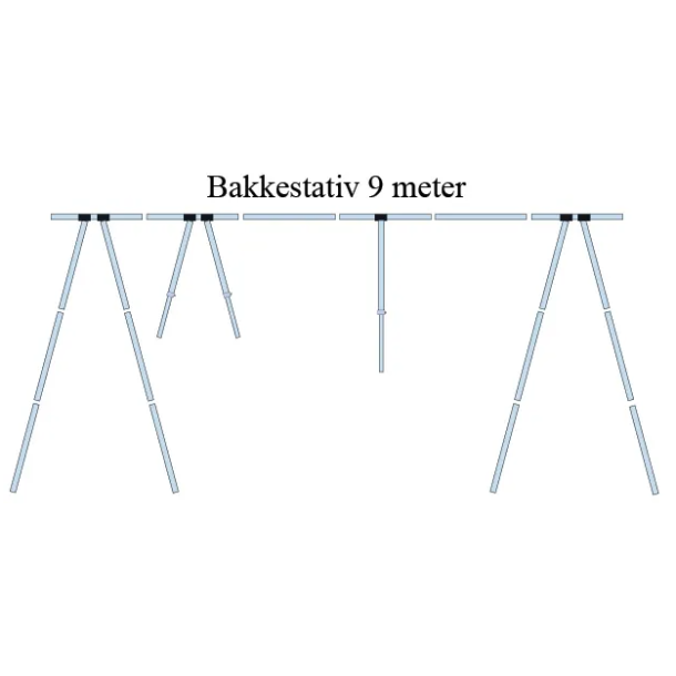 Bakkestativ aluminium 9m