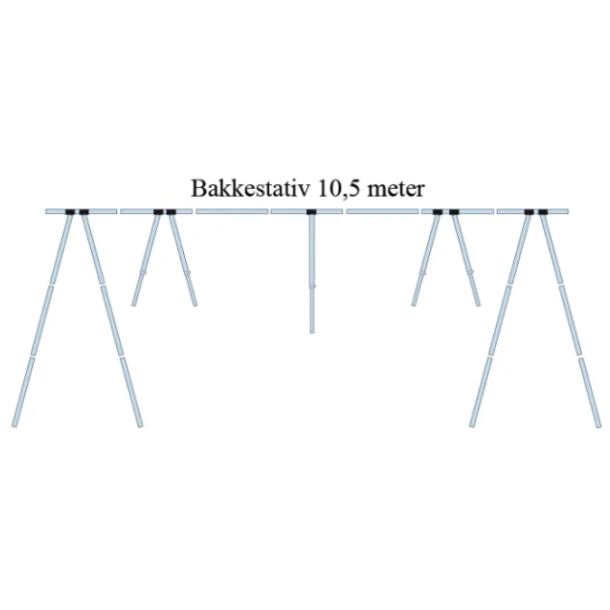 Bakkestativ aluminium 10,5m