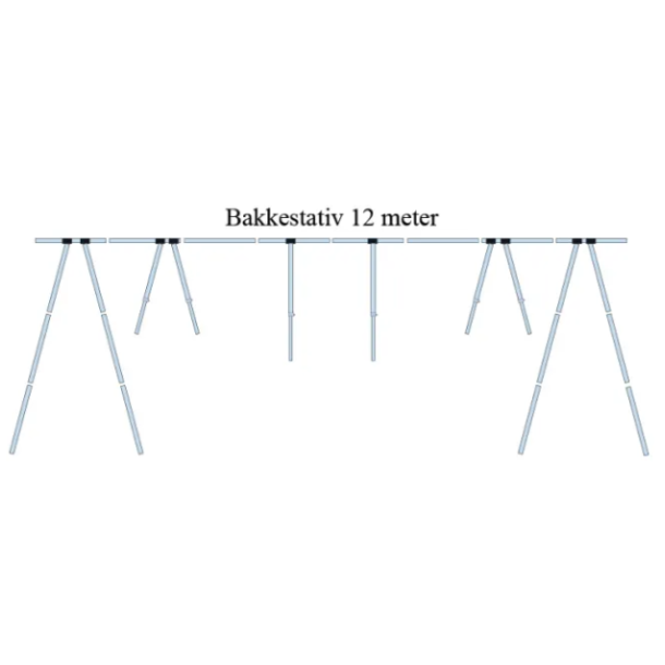 Bakkestativ aluminium 12m