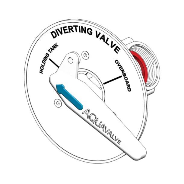 Skottmontert TruDesign 3 veis Y-ventil for Septiktank