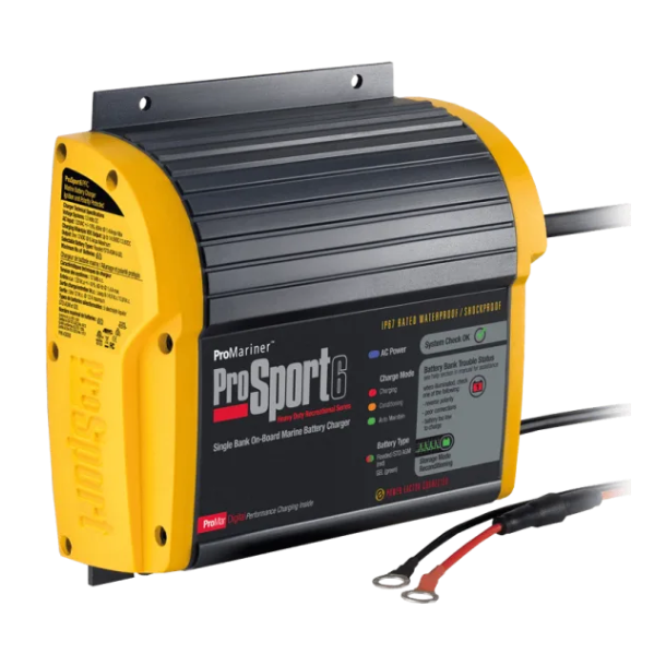 ProSport 6 PFC Batterilader 6 Amp - 1 Batt.bank vanntett 12V