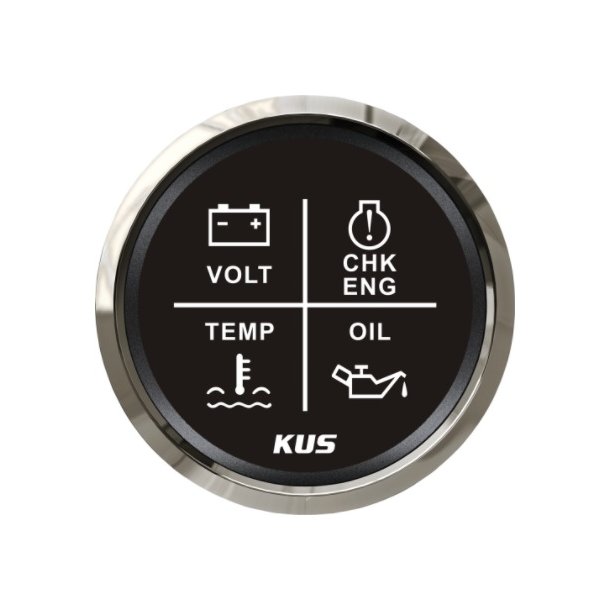 Kus kombiinstrument 4-LED sort/rustfritt