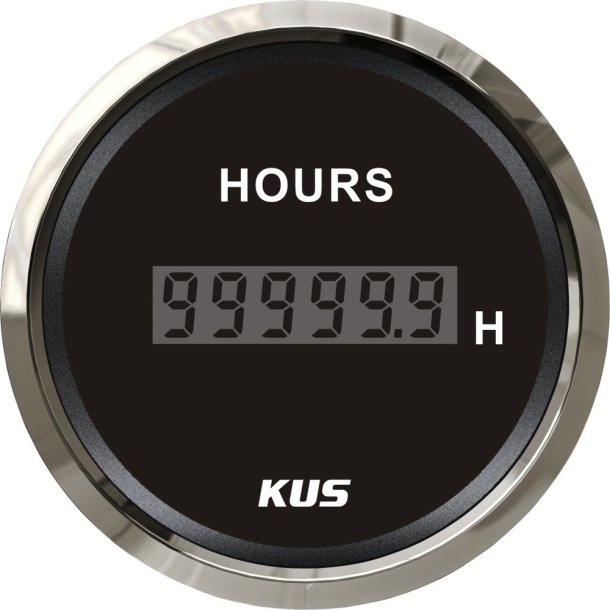 Kus digital timeteller sort/rustfritt