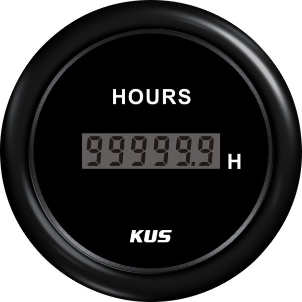 Kus digital timeteller sort/sort