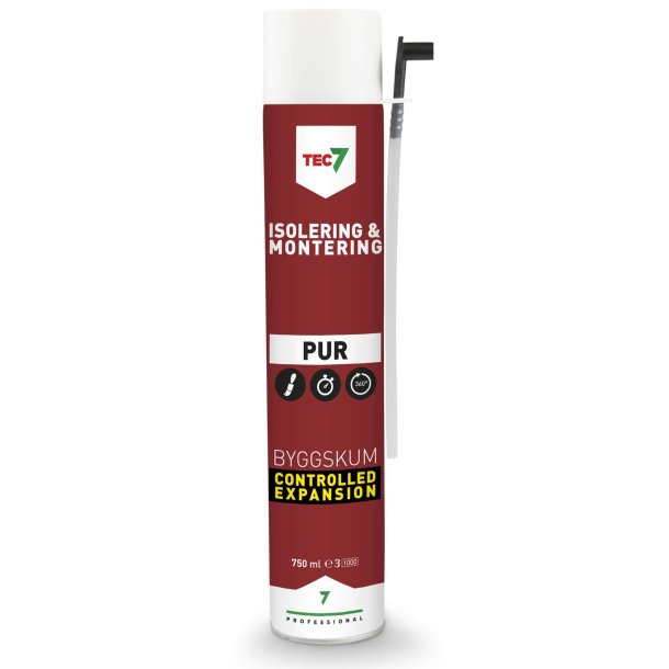 PUR7 helrs byggeskum, 750ml